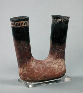 Black Topped Red-Ware Pot from Badari by Predynastic Period Egyptian